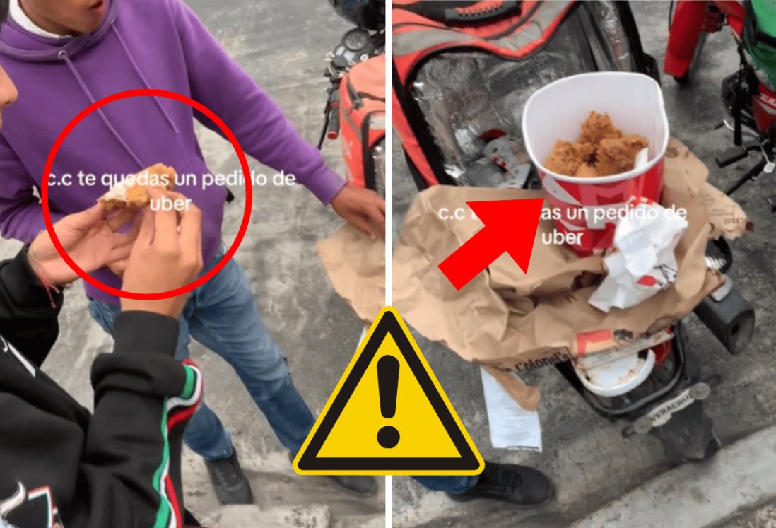 Esto hacen los repartidores de comida de Didi Food y Uber con las entregas fallidas | VIDEO