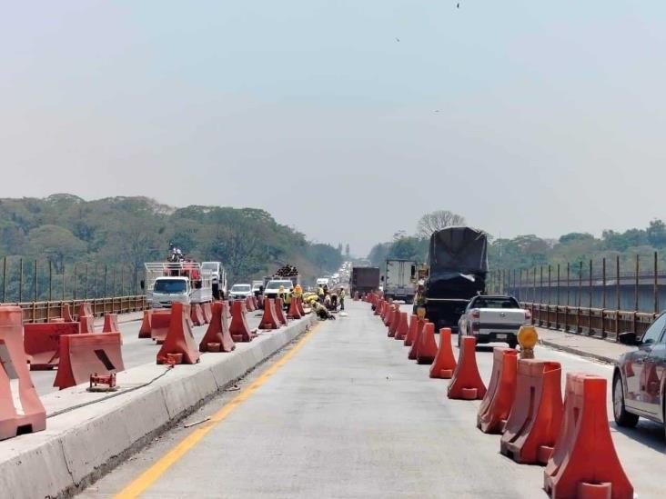 Transportistas de Orizaba urgen concluir obras en el puente de Metlac