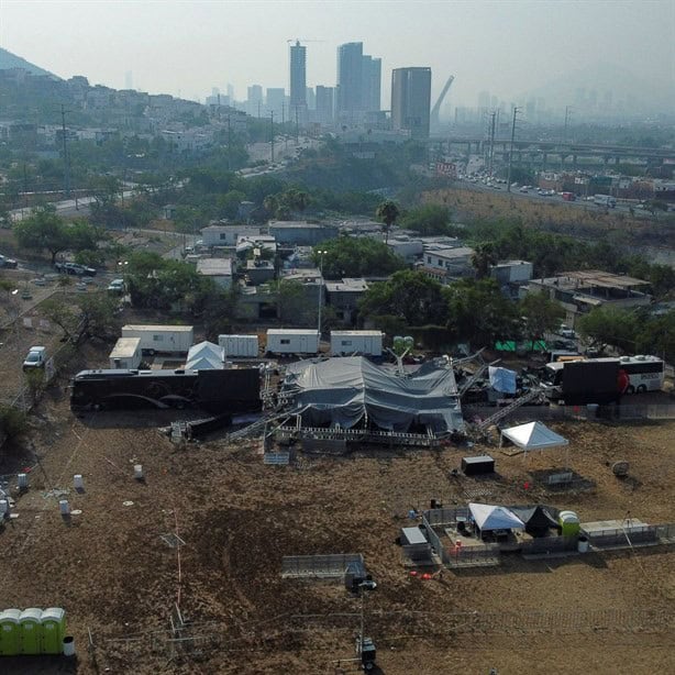 FOTOS exhiben cómo quedó el templete que se cayó mitin de Álvarez Máynez