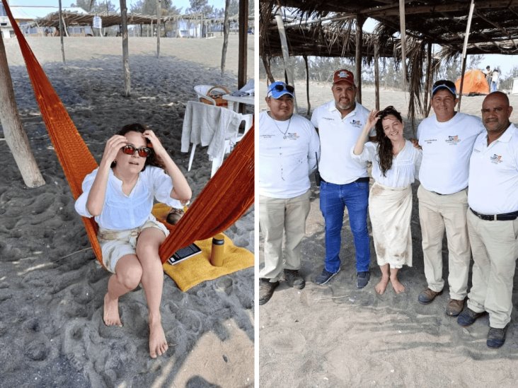 Natalia Lafourcade visita las playas de Úrsulo Galván en Veracruz