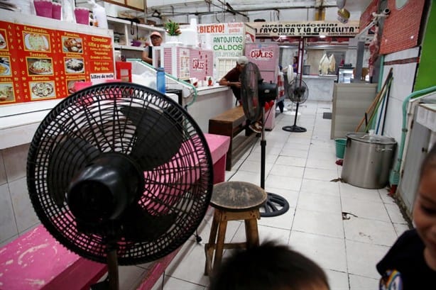 Ola de calor: locatarios del Mercado Morelos apaciguan intensas temperaturas con ventiladores | VIDEO