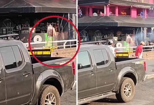 ¡Están que arden! Carrito de hamburguesas se incendia en Xalapa (+Video)
