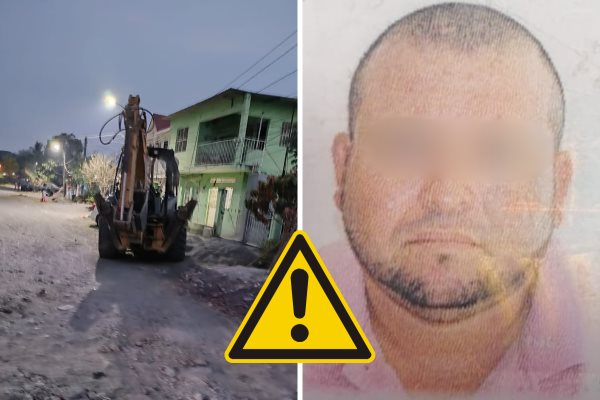 Motociclista fallece en tras chocar contra retroexcavadora en Tierra Blanca