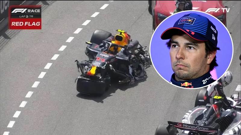 Fuerte accidente deja fuera a Checo Pérez del gran premio de Mónaco l VIDEO