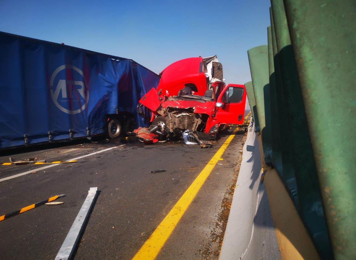 Incendio de pastizal generó choque múltiple en autopista Cosoleacaque - La Tinaja