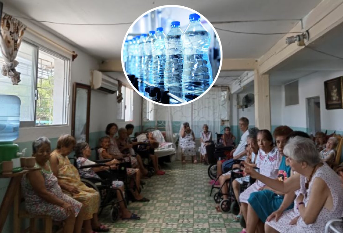 Asilo COGRA llama a donar agua embotellada para abuelitos en Veracruz por altas temperaturas