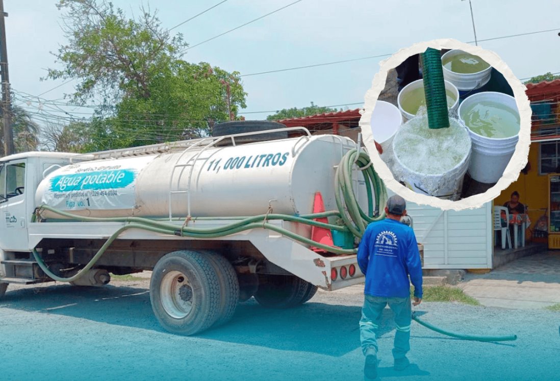 Reparto de agua potable de pipas en Veracruz ha sido insuficiente, según ciudadanos