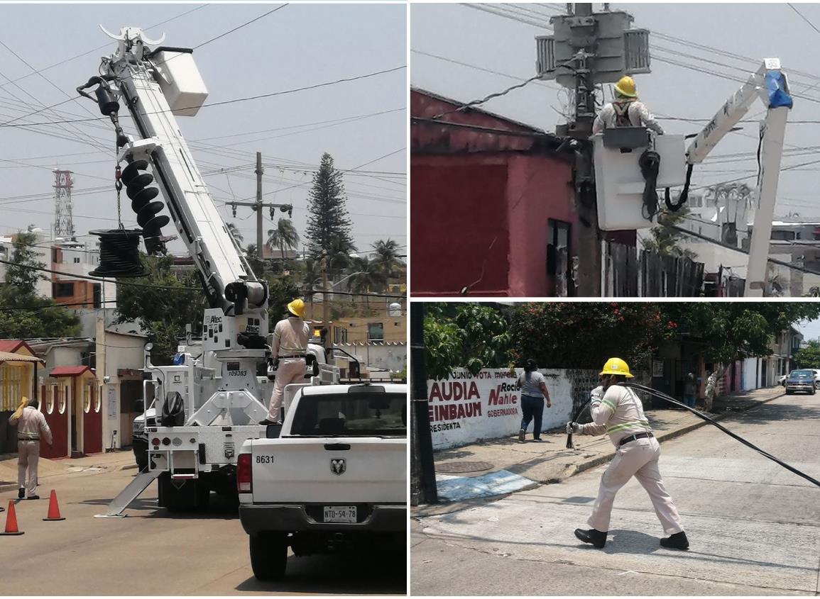 Cumplen otro día sin luz en la Puerto México; CFE reemplaza cableado