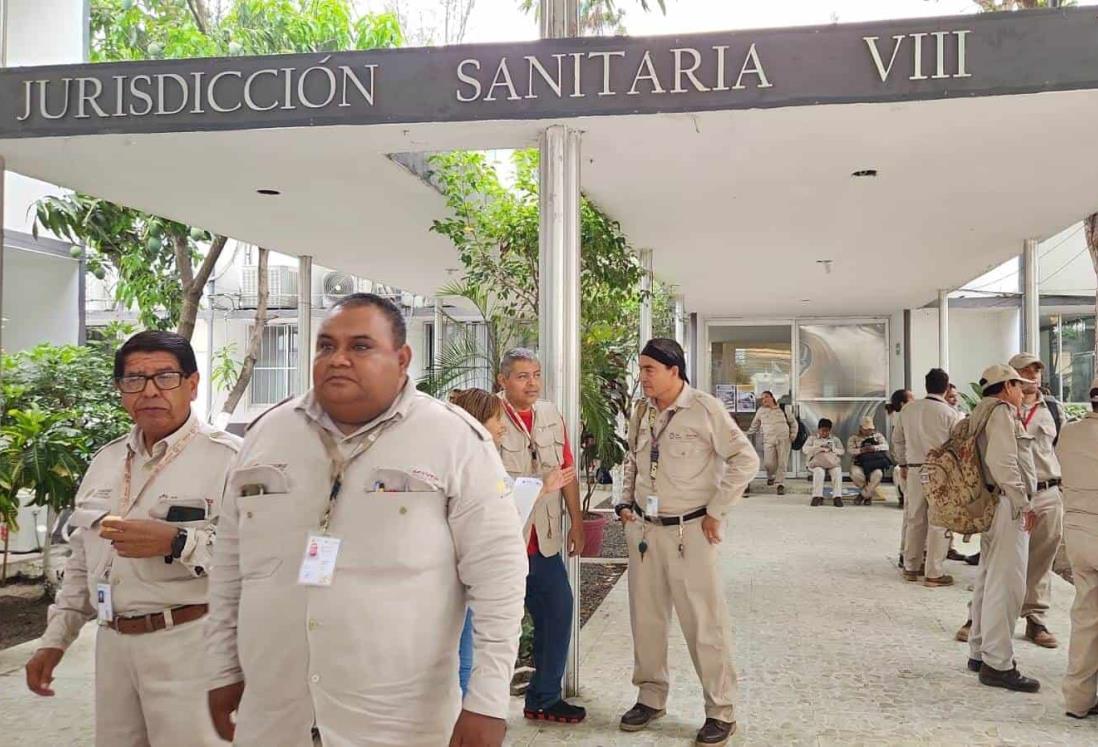 Concluye protesta de trabajadores en la Jurisdicción Sanitaria de Veracruz