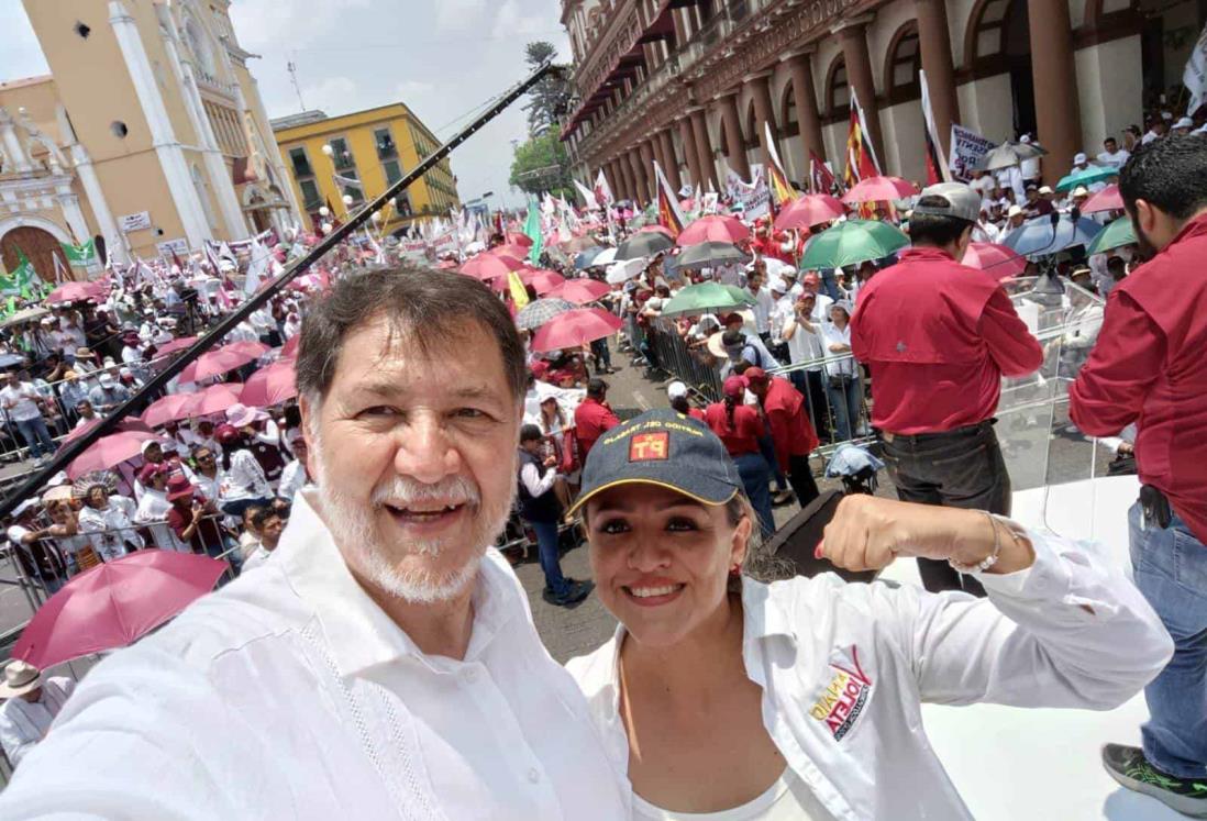 Anaid Violeta López Mejía recibe respaldo en cierre de campaña de Rocío Nahle