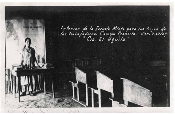 Así lucía el principal centro de estudios en el campo Francita de Minatitlán hace 90 años