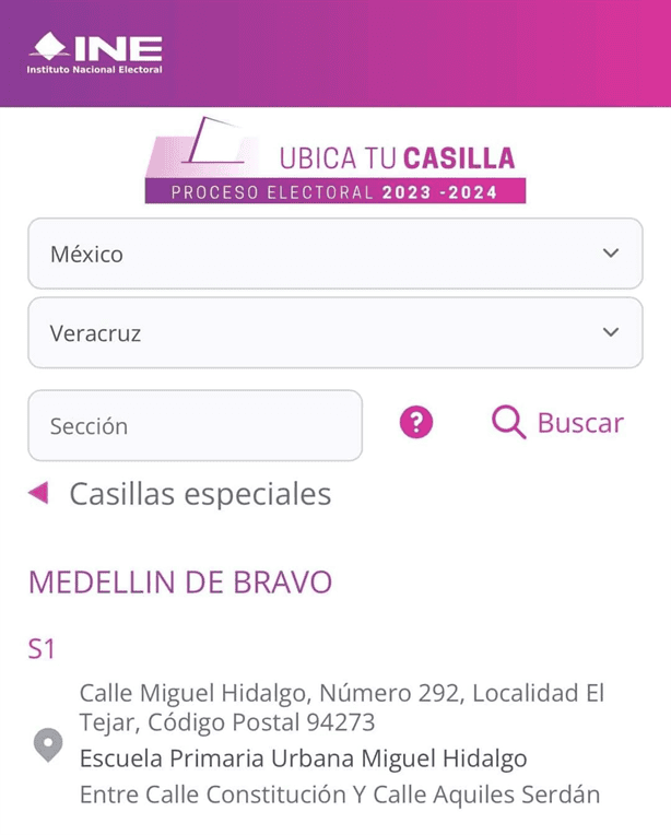 Elecciones 2024: Ubica tu casilla especial en Medellín de Bravo