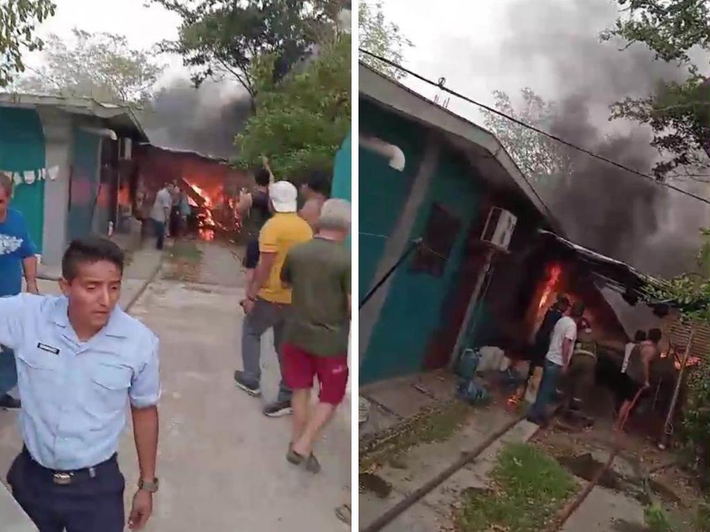 Incendio alarma a vecinos en colonia Puerto México; derrame de combustible generó el incidente | VIDEO