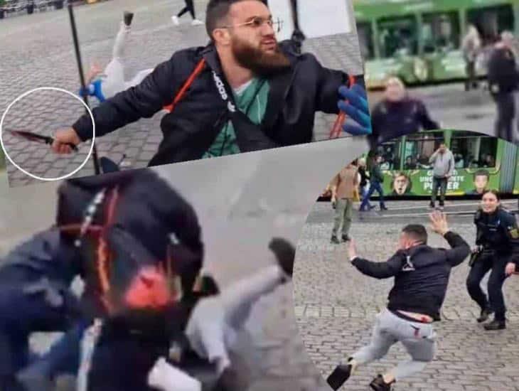 ¡Conmoción internacional!: momento exacto del ataque con cuchillo en plaza pública en Alemania I VIDEO