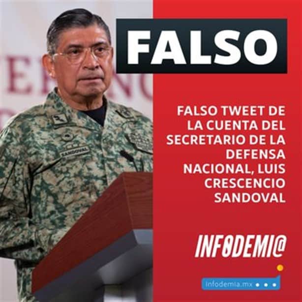 Sedena denuncia cuenta apócrifa del general Luis Cresencio Sandoval