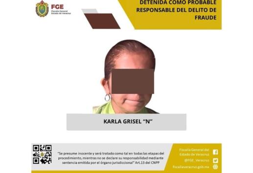 Cae detenida presunta estafadora; enfrentaba 10 denuncias en Xalapa 