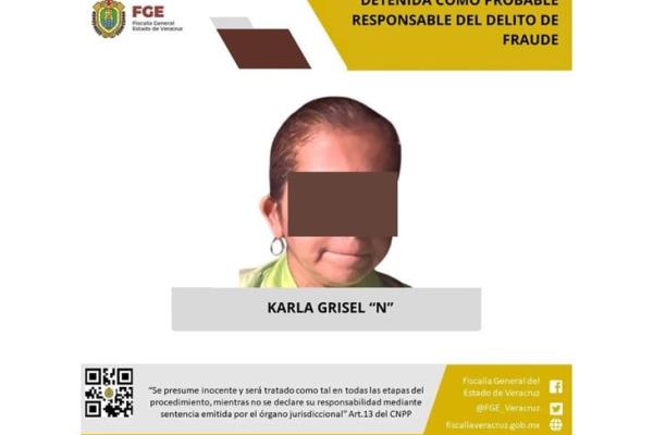 Cae detenida presunta estafadora; enfrentaba 10 denuncias en Xalapa 
