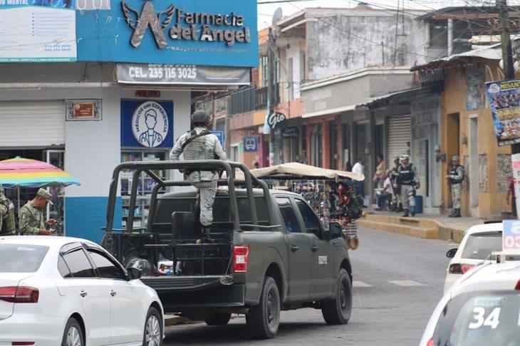 Realizan operativo de vigilancia en el centro de Misantla