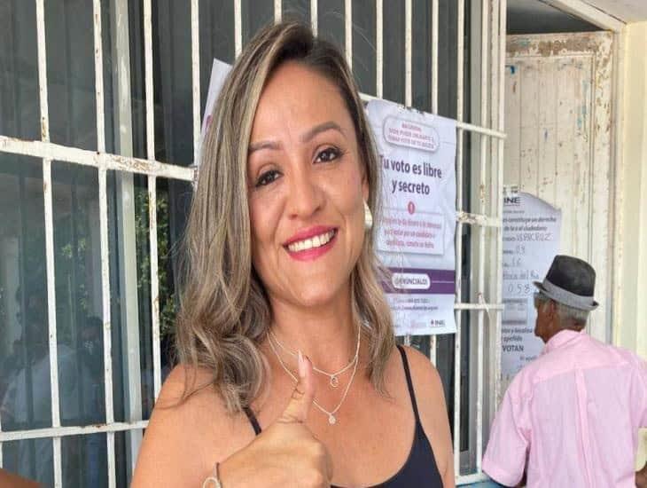 Candidata a diputad local Anaid Violeta López Mejía vota y reconoce participación ciudadana en elecciones 2024