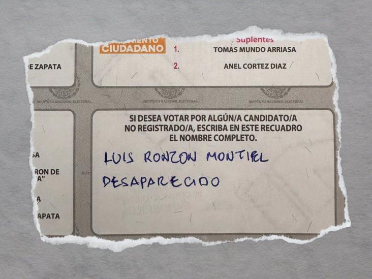 También en Veracruz, ponen nombres de desaparecidos en boletas electorales