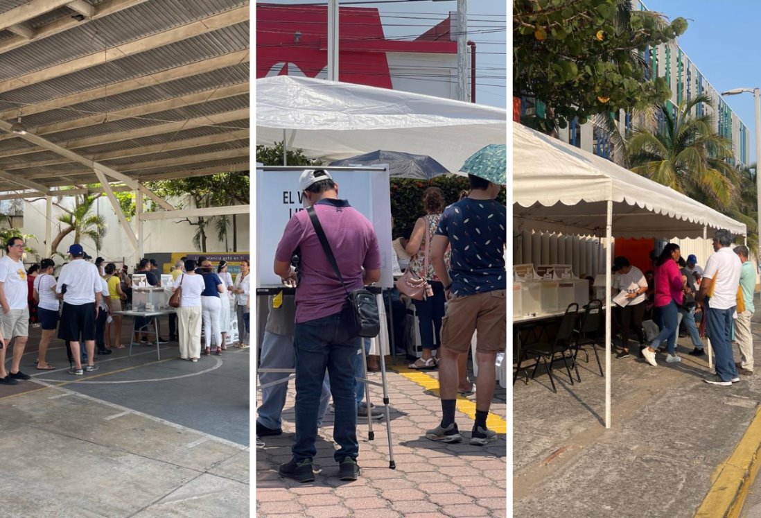 Gran afluencia de votantes en fraccionamientos de Boca del Río este 02 de junio
