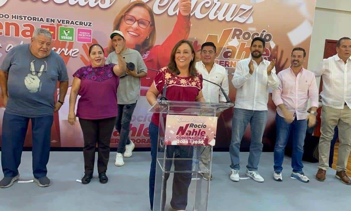 Rocío Nahle se declara ganadora de la elección a la gubernatura de Veracruz