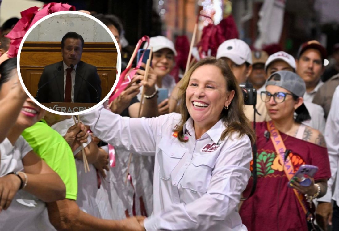 Cuitláhuac celebra triunfo de Rocío Nahle por la gubernatura de Veracruz