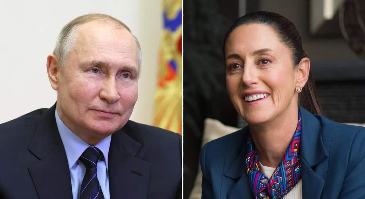 Vladímir Putin felicita a Claudia Sheinbaum por su virtual triunfo como presidenta de México