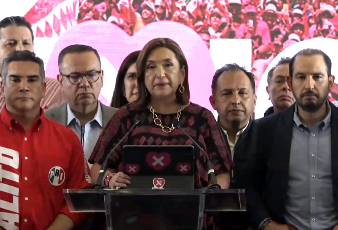 Xóchitl Gálvez reconoce triunfo de Claudia Sheinbaum en elección a la Presidencia de México