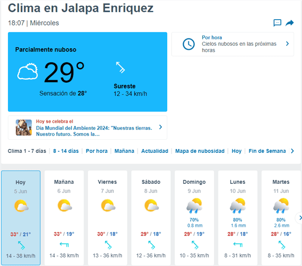 ¿Cuándo lloverá en Xalapa? Estos son los días con más probabilidad