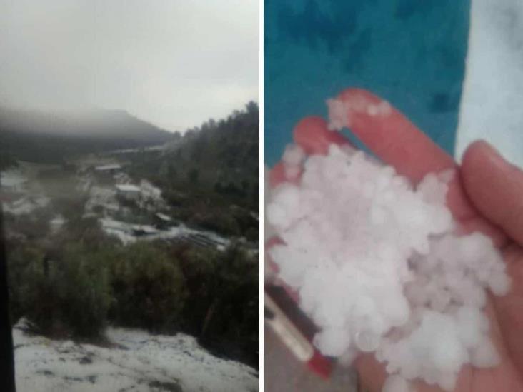 Llovizna y granizada sorprende a habitantes de La Perla