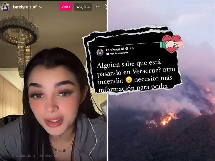 Karely Ruiz volverá a ayudar en incendios de Veracruz; esto dijo la influencer