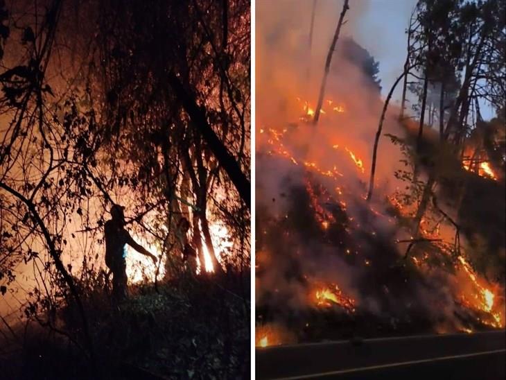 Reportan incendio forestal fuera de control en Juchique de Ferrer