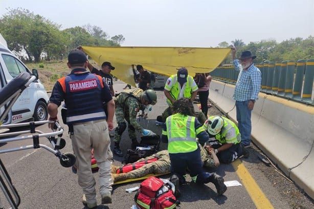 Vuelca patrulla de la Marina en Veracruz; reportan 6 heridos