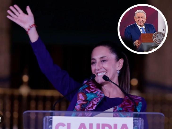 AMLO felicita a Claudia Sheinbaum por resultado en jornada electoral