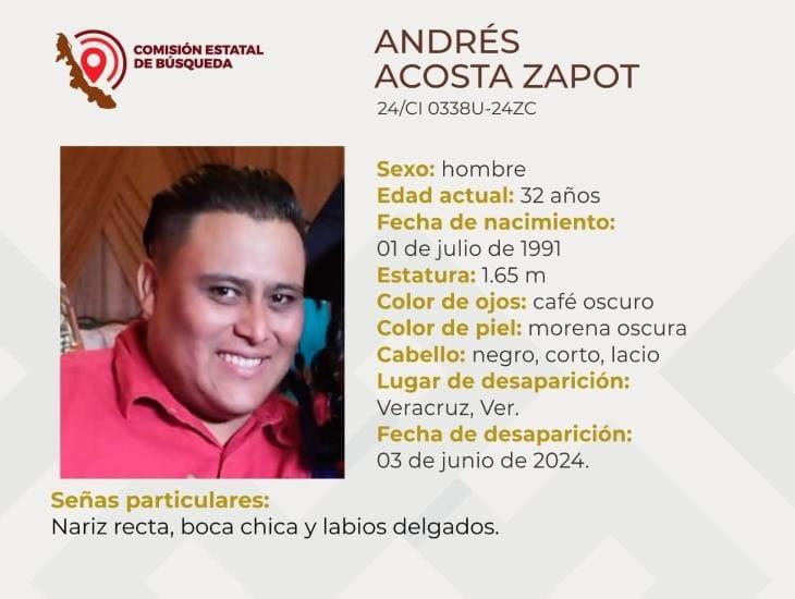 Buscan a Andrés Acosta, salió de su casa en la ciudad de Veracruz y ya no regresó