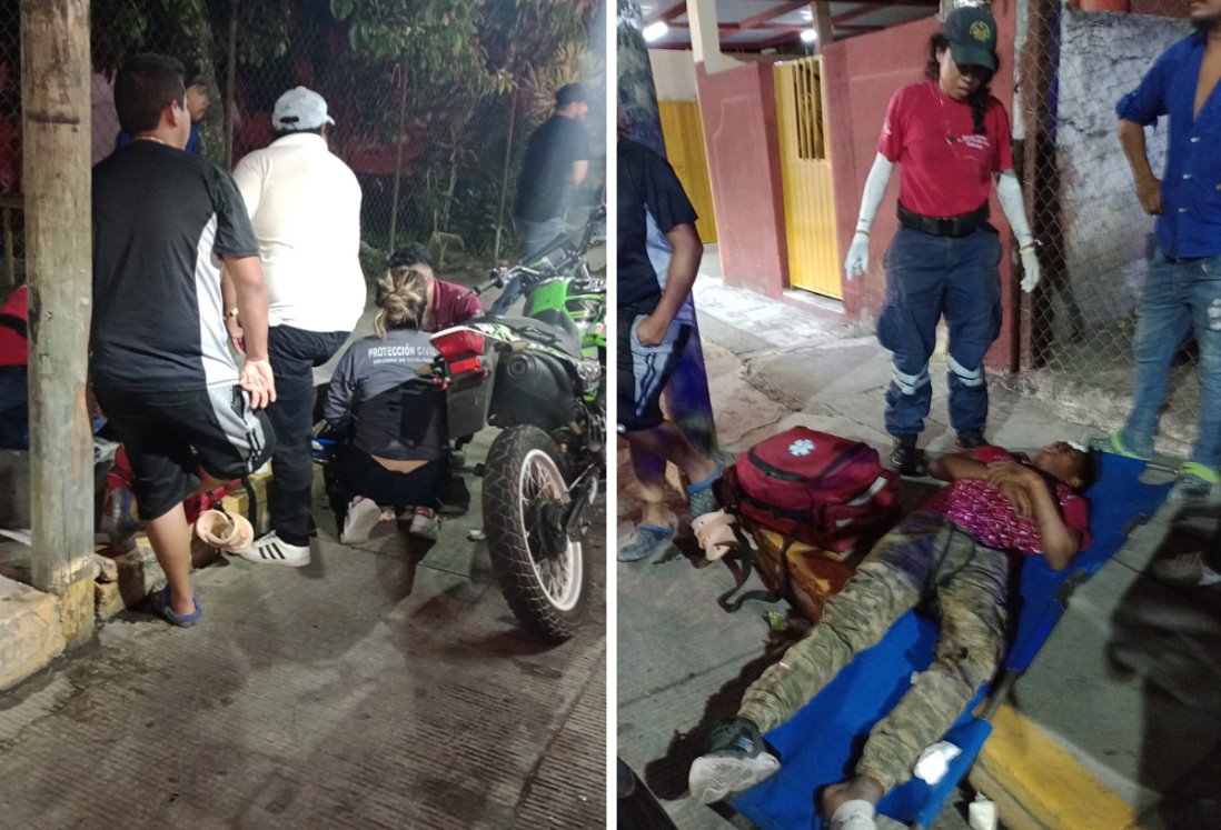Joven motociclista en estado inconveniente sufre accidente en Soledad de Doblado