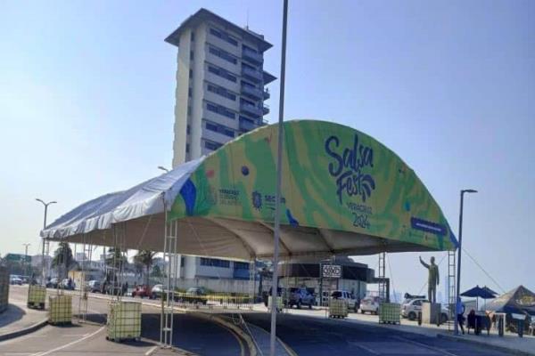 Así avanza instalación del salsódromo en Boca del Río previo al Salsa Fest 2024