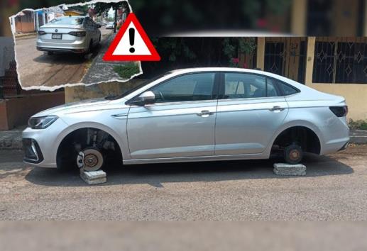 ¡No paran! banda de roba llantas sigue operando en Fortín (+Video)