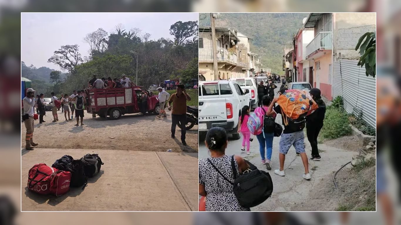 Huyen familias de ola de violencia en comunidad de Chiapas