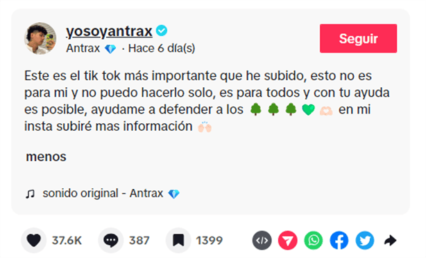 Influencer de Orizaba Antrax viraliza campaña de reforestación ¡te contamos! (+Video) 