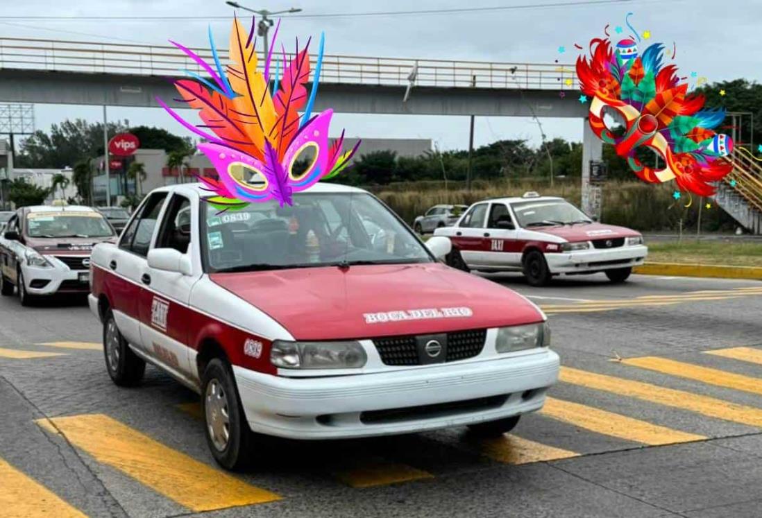 En Carnaval de Veracruz, muchos toman taxi y huyen corriendo para no pagar