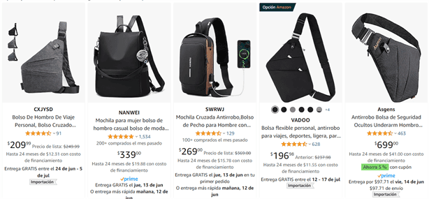 5 mochilas antirrobo de Amazon para evitar infortunios en conciertos