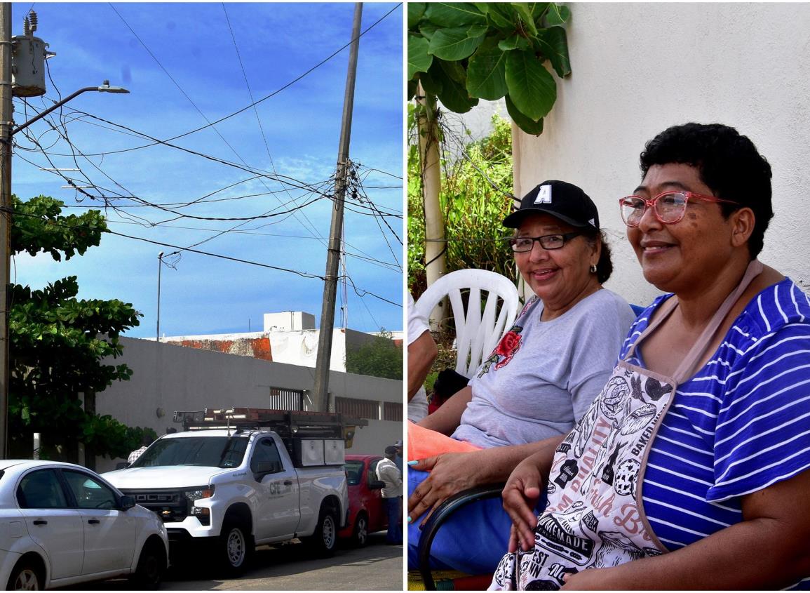 Vecinos de la Puerto México retienen camioneta de CFE; no querían cambiar cableado | VIDEO