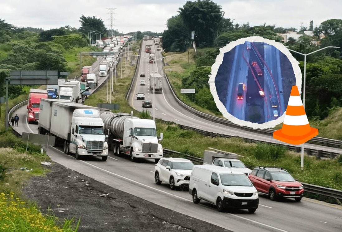 Reportan cierre parcial y fila de hasta 6 km en autopista Córdoba – Veracruz por accidente