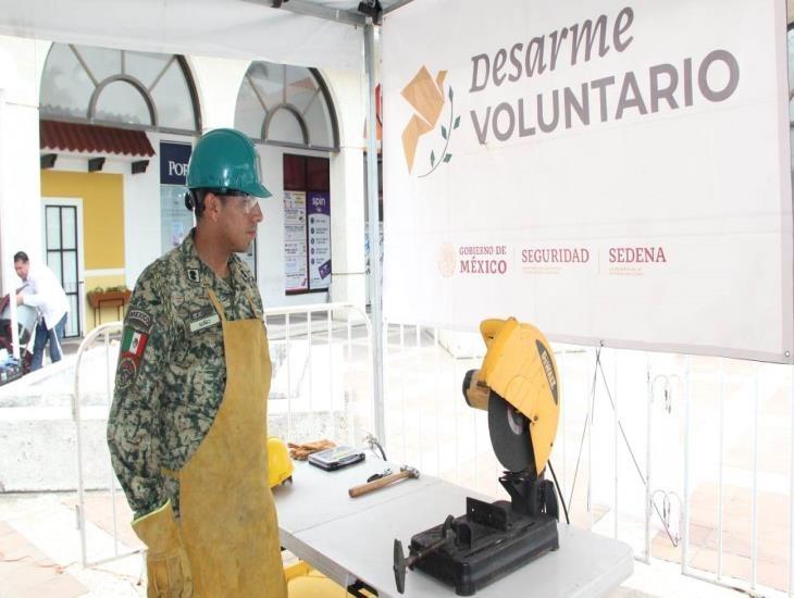 Instalan módulo de desarme voluntario en el Acuario de Veracruz