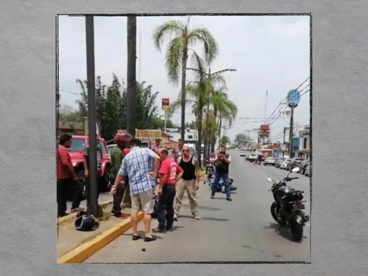 Se accidenta motociclista sobre bulevar Fortín-Córdoba