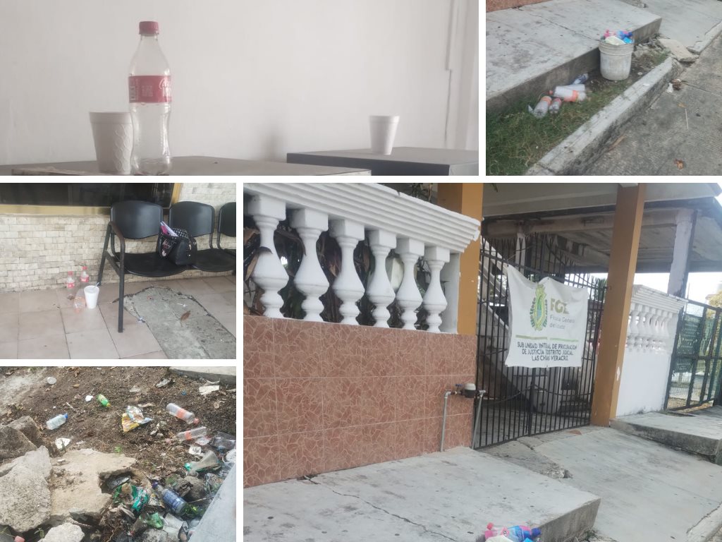 Caminan entre basura y padecen calores en la Fiscalía de Las Choapas | VIDEO