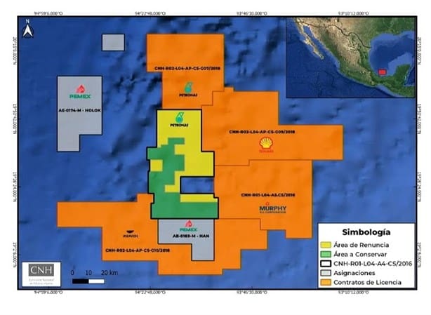 Petronas renuncia a fracción de importante exploración cerca de Coatzacoalcos