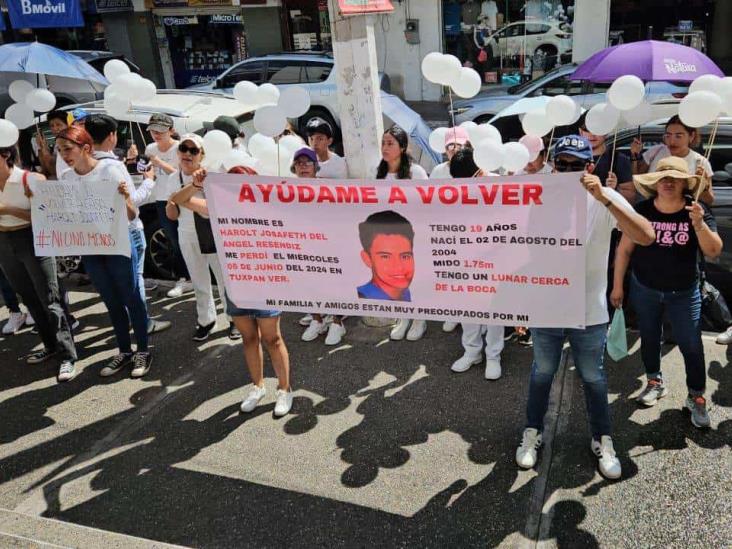 ¿Dónde está Harolt Josafeth? En Tuxpan, protestan para exigir su aparición con vida (+Video)